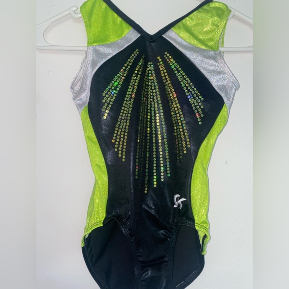 GK Elite gymnastics leotard with sequins - Picture 2 of 8